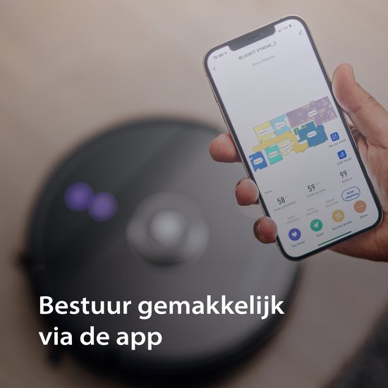 Blaupunkt Bluebot XTREME - Robotstofzuiger met Dweilfunctie – Perfect voor lange dierenharen - 3000Pa - Realtime mapping