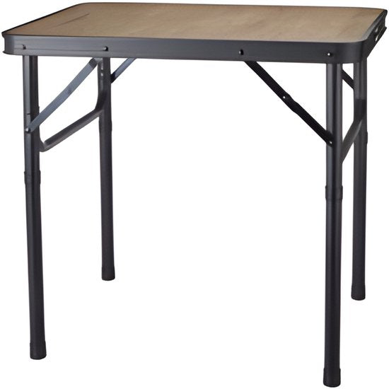 Redcliffs Campingtafel - aluminium - lichtgewicht - hout/zwart - 60 x 45 x 56 cm - verstelbaar/uitschuifbaar/opvouwbaar