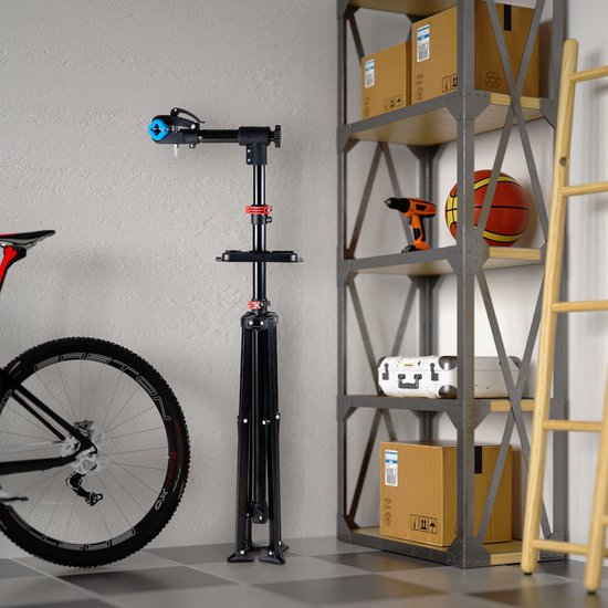 Monzana Fietsmontagestandaard - Verstelbaar Inklapbaar 30 kg - Zwart