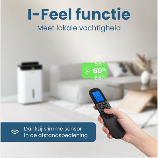 Auronic Luchtontvochtiger en Luchtreiniger - Better Plus Series - Ontvochtigt 20L per dag - 5L Waterreservoir - Slaapkamer, Badkamer, Woonkamer en Kantoor - Vochtvreter voor in Huis - Wit
