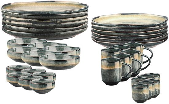 Volledige servies GENESIS - 36 stuks - Aarde