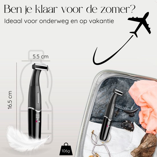 6-in-1 Bikinitrimmer - Sansbeauté® - Gezicht - Oksels - Benen - Bikinilijn - Wenkbrauw Trimmer - Gezichtsontharing Dames - Intieme Zone - Ladyshaves Bikini - Ontharingsapparaat Electrisch