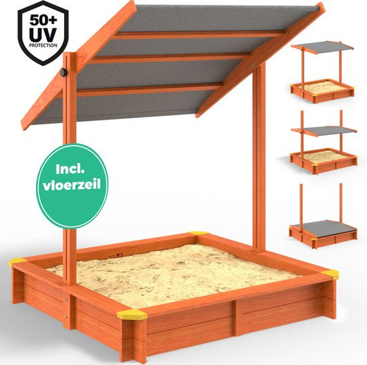 Spielwerk Zandbak - Hout Zonnedak UV 50+ Max - 140x140x120cm