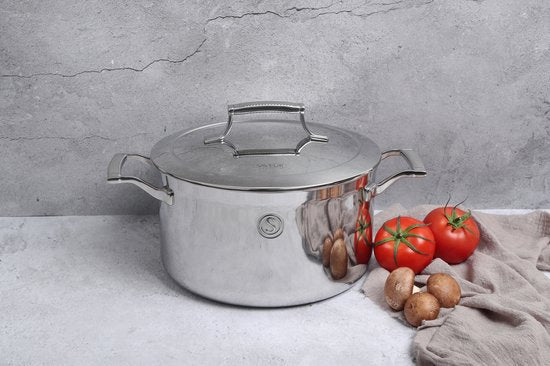 Saveur Voyage Kookpan – Ø22 cm – Tri-Ply RVS – PFAS-vrij – Inductie – Ovenbestendig