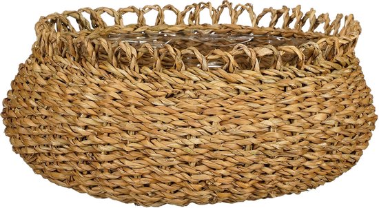 Mica Decorations Gourdon Plantenmand - Set van 4 - H17 x Ø31 cm - Bruin