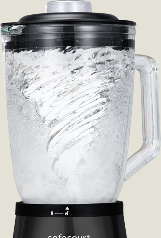 Safecourt Kitchen Blender - Krachtige 1200 Watt Blender met To-Go Beker - 3 Standen - Zwart