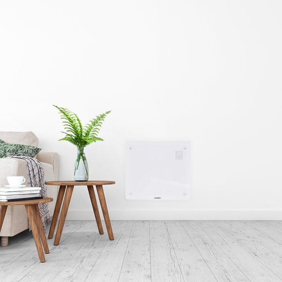 VONROC Luxe Elektrische kachel – 500W/1000W - Verwarmt Ruimtes Tot 12m2 - Met App – Instelbare Thermostaat & Timer - Wit