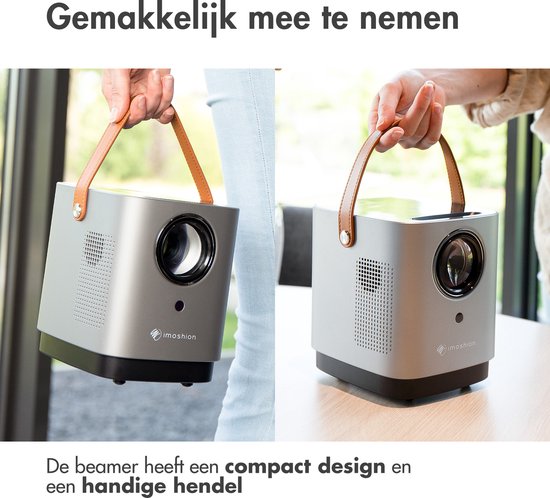 iMoshion Draagbare Beamer - Full HD Mini Beamer / Projector - Streamen via WiFi - Zwart