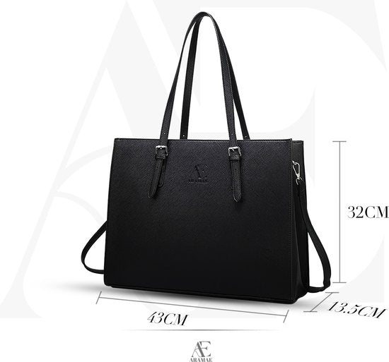 Aramae® - Laptoptas Dames - Handtas - Schoudertas - Kantoortas Dames - Incl. Schouderriem