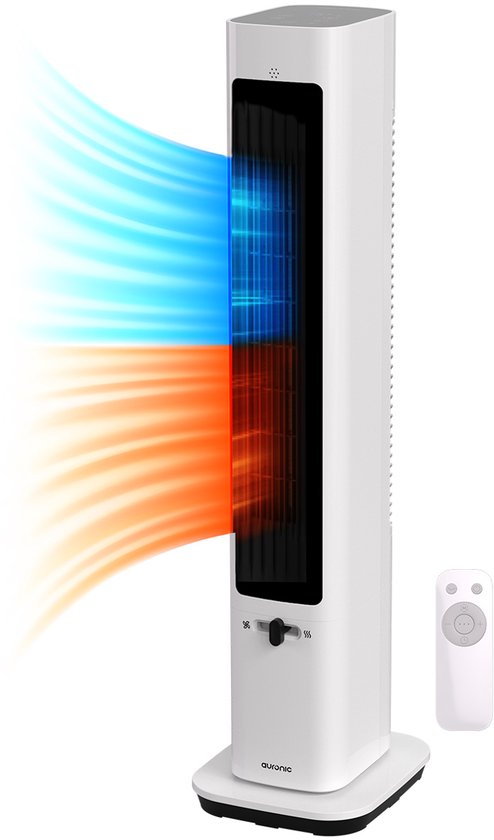 Auronic Elektrische Kachel - Keramische Kachel - Toren Kachel - 2200W Heater - Wit