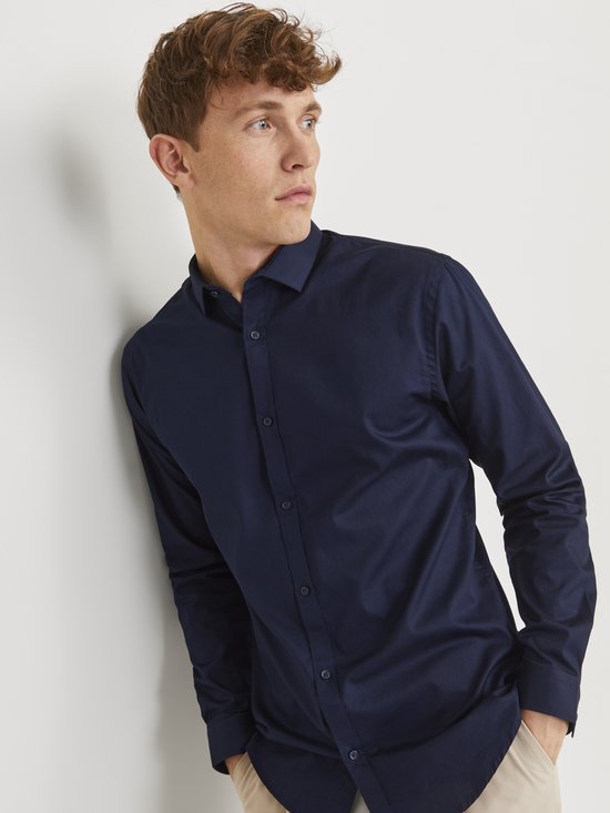 jack & jones Cardiff Shirt - Navy Blazer - Maat L - 12201905