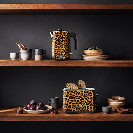 Bourgini Trendy Panter Waterkoker - Stijlvolle Waterkoker met Panterprint voor Moderne Keukens
