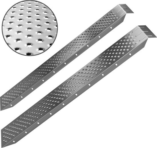 2 MONZANA Oprijplaten – Antislip Geperforeerd Staal - Tot 400kg