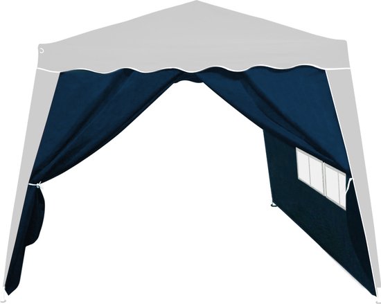 Casaria Zijwand voor opvouwbaar paviljoen Capri 2x blauw