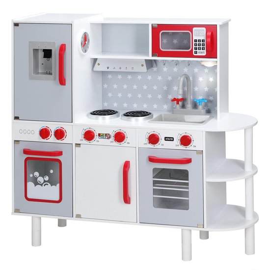 Spielwerk Houten Speelkeuken Junior Chef - Interactief Realistisch - 38 delig