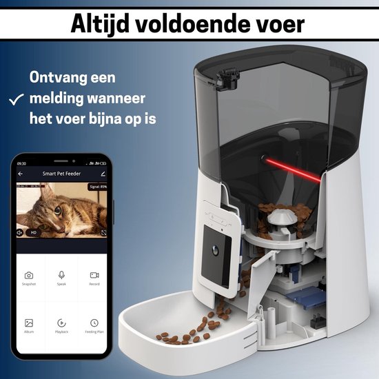 BOME Voerautomaat - Camera en Audio - Inclusief SD-Kaart - Wit