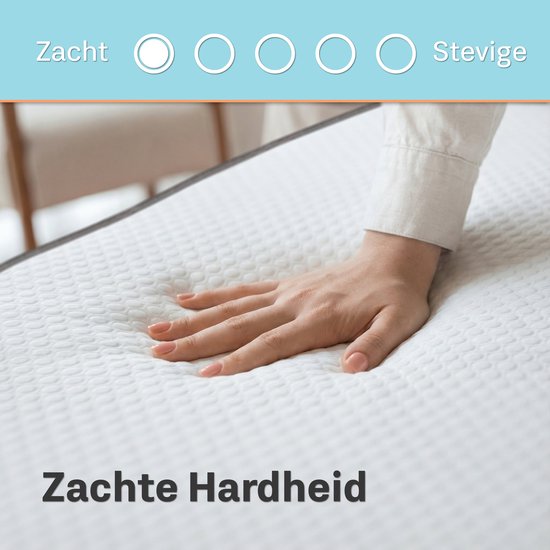 CozySense® Topper 90x200 - Topmatras - Topdekmatras - Traagschuim met Verkoelende Gel - CertiPUR® - Zachte Hardheid - 8 CM - Wasbare Hoes