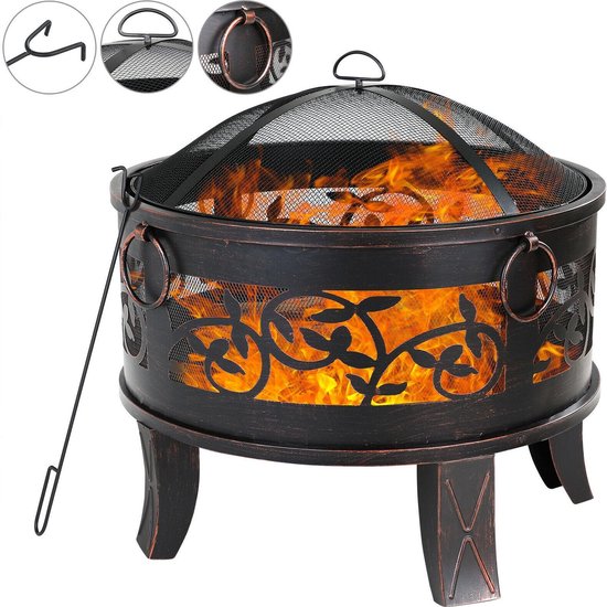Gardebruk Vuurkorf Rond Ø 67cm – incl. Vonkbeveiliging & Vuurhaak
