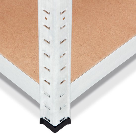 Monzana Stellingkast Metaal – incl. 4 MDF planken- tot 280kg - Zilver