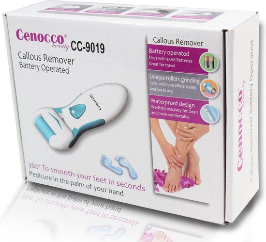 Cenocco Beauty Eeltverwijderaar Wet&Dry Elektronisch– CC-9019 – 360 ° Rotatie Voor Zijdezachte Voeten – Waterproof