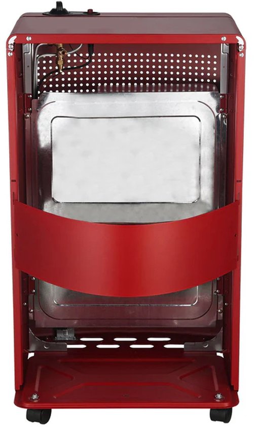 Gaskachel / Gashaard - 3-standen - Max 4200 Watt - Rood