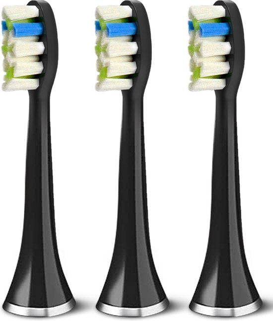 Bintoi® iSonic ProClean - Opzetborstels Elektrische Tandenborstel - 3 Stuks - Geschikt voor Bintoi iSonic D700/D600 - Jaarvoorraad - Zwart