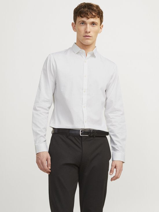 Jack & Jones Cardiff Shirt - Lange Mouw - Wit - Maat L