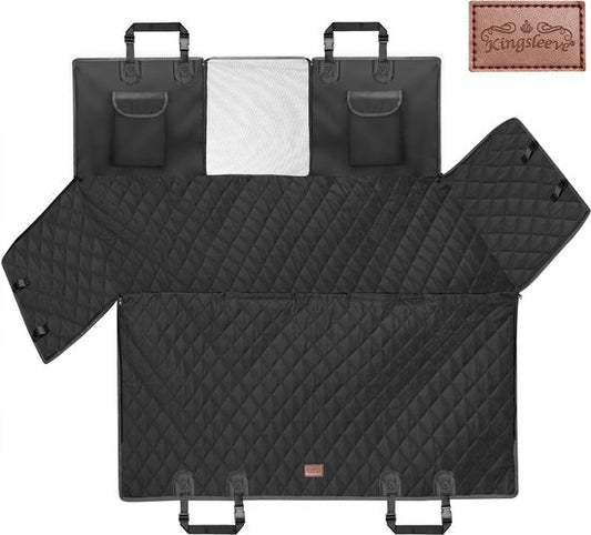Kingsleeve Hondendeken voor Achterbank en Kofferbank - 147x137cm Zwart