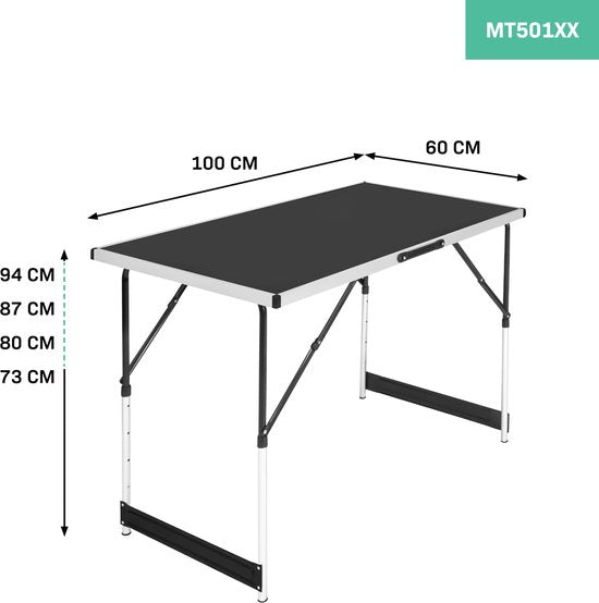 VONROC Multifunctionele tafel - 100 x 60 cm