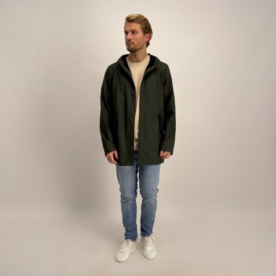 Cars Jeans - Jas Ossy - Heren - Army Polyester - Met Capuchon & Ritszakken - Maat M - Casual Winterjas - Stoer & Comfortabel