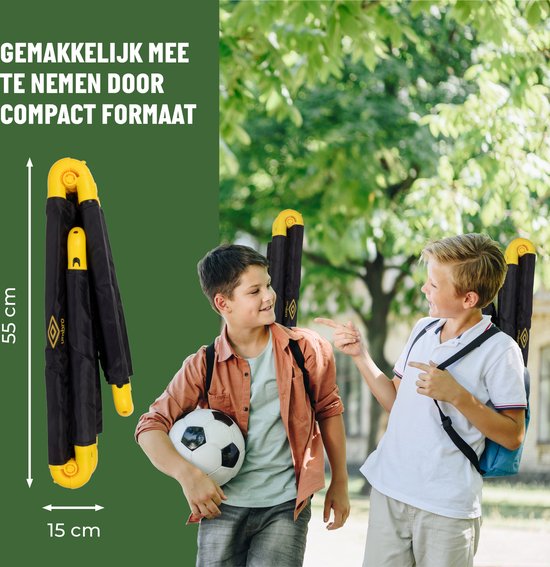 Umbro Voetbaldoeltjes - Set van 2 - Opvouwbaar Voetbaldoel - 50x44x44c m