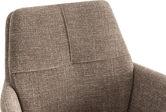 Furnihaus Draaibare Eetkamerstoel Milou met armleuning Taupe