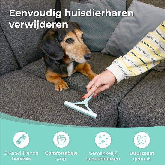 Nuvance - Haarverwijderaar voor Huisdieren - Kattenhaar Verwijderaar - Hondenhaar Verwijderaar - Pluizenverwijderaar - Groen
