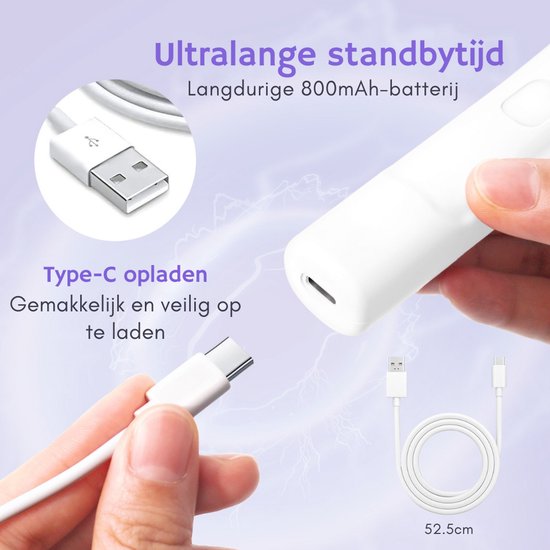 Rubye® – Elektrische Diamond Painting Pen – Met Vacuümtechniek – Oplaadbaar via USB-C – Comfortabel in Gebruik – Voor Ronde en Vierkante Steentjes – Wit