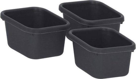 Springos Lade Organizer | Opbergbakjes | Lade Verdeler | voor Keuken en Bureau | Badkamer | Lade Bakjes | Make Up Organizer | 8 delen | Antraciet