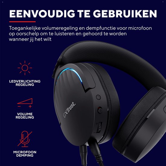 Trust GXT 490 Fayzo - Bedrade Gaming Headset - 7.1 Surround Sound - USB - Zwart