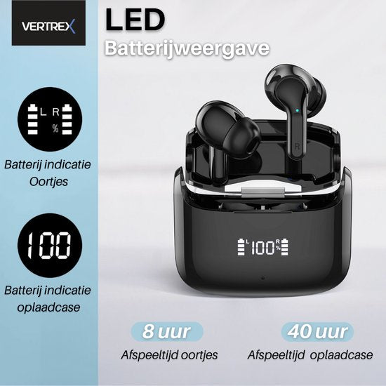 Vertrex Sounds Pro-3 Bluetooth Oordopjes met Noise Cancelling - Oortjes Draadloos - Draadloze Oordopjes