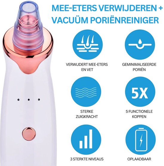 Elektrische Mee-eter Verwijderaar – Blackhead Remover met Vacuum – Gezichtsverzorging Set