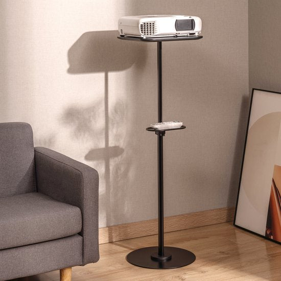 VDD - Beamer Statief - Beamer Beugel - Beamer Standaard - Projector Statief - Beamer Houder - Beamer Tafel - mediaplank - zwart