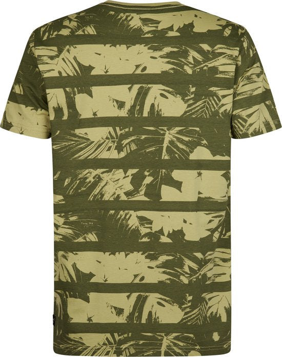 Petrol Industries - Heren All-over Print T-shirt Harbor - Groen - Maat XXXL