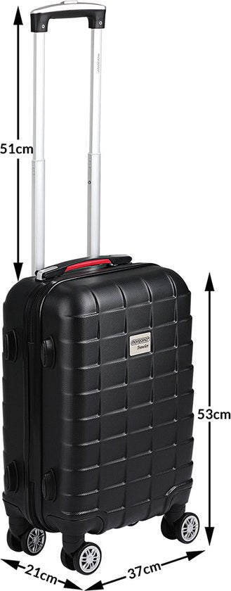 Monzana Exopack hardcase koffer zwart 53x37x21 cm