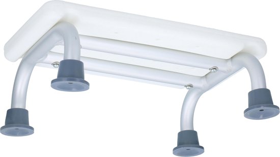 Vivamore Badopstap - max 150 kg - 40 x 31 x 14,5 cm - Wit