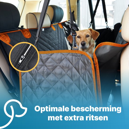 Jake en Jacky Hondendeken Auto Achterbank en Kofferbak - Autodeken Hond - Hondenkleed - Beschermhoes Auto - Incl. Hondenriem, Ophangriemen & Opbergtas