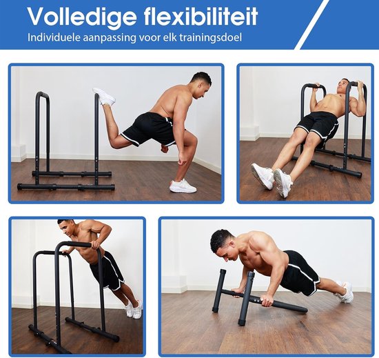DH FitLife Dip Bars | Dip Station | Verstelbaar | Parallettes Calisthenics Trainingsapparatuur