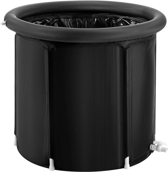 Ijsbad, 90 cm Koudwatertherapie Dompelbad Voor Sporters, Draagbaar Opblaasbaar 370-Liter Vouwbad met Deksel, Recreatief Ijsvat voor Volwassenen Buiten