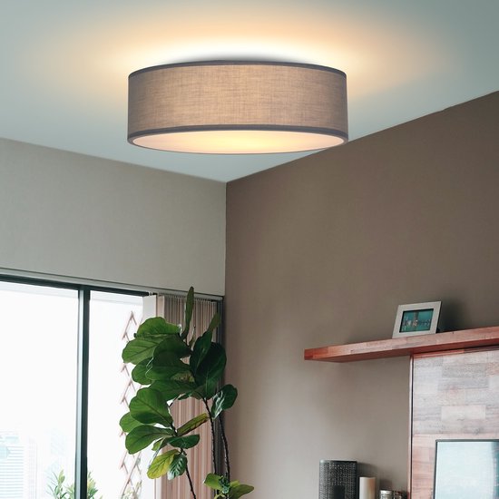 Monzana Plafondlamp - 40W Rond 30cm Fitting E27 - Grijs