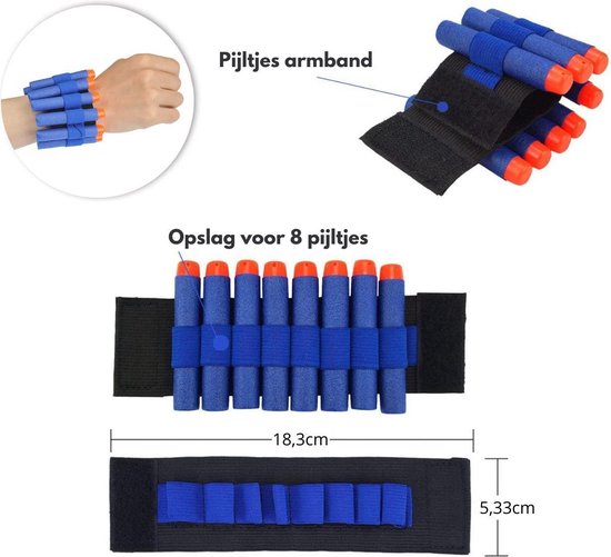 VAIVE Tactical vest geschikt voor Nerf - Inclusief pijltjes & magazijn voor guns