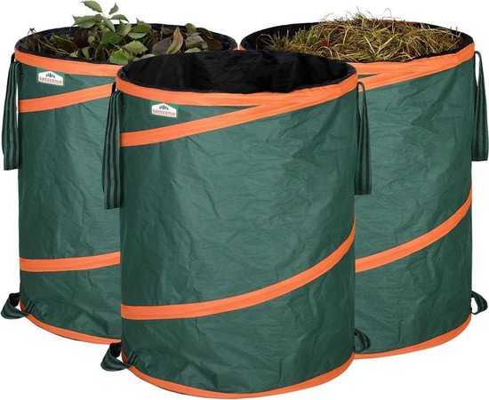 Gardebruk Popup tuinzak Set van 3 groene 85 liter per stuk