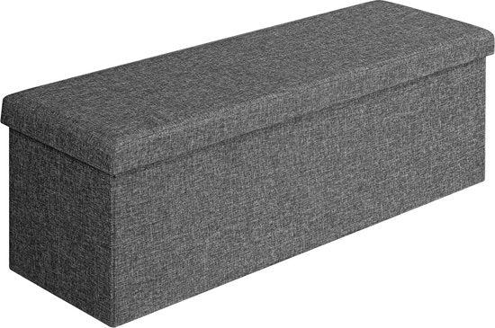 Casaria Opbergbank - 115x40x40cm Opvouwbaar 131L Stof – Grijs