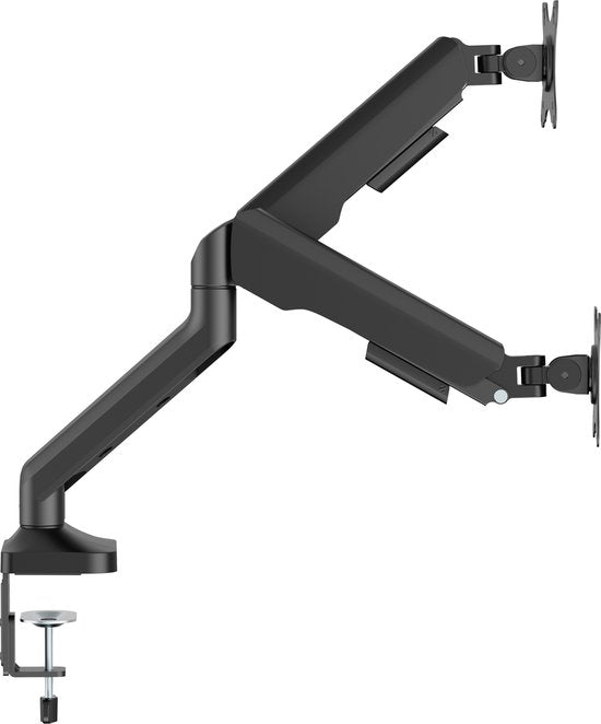 VDD Dubbele Monitor Arm - Monitor Beugel - Scherm Beugel - In Hoogte Verstelbaar - Voor 2 Schermen - Ergonomisch Ontwerp - Zwart